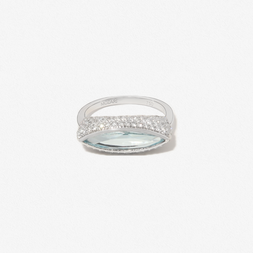 Axis, ring, aquamarine