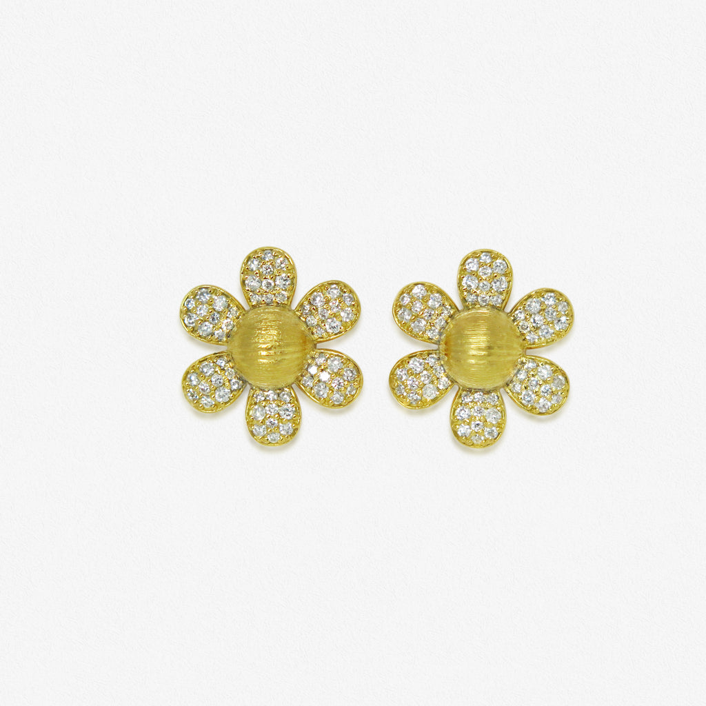 Diamond Daisy Earrings