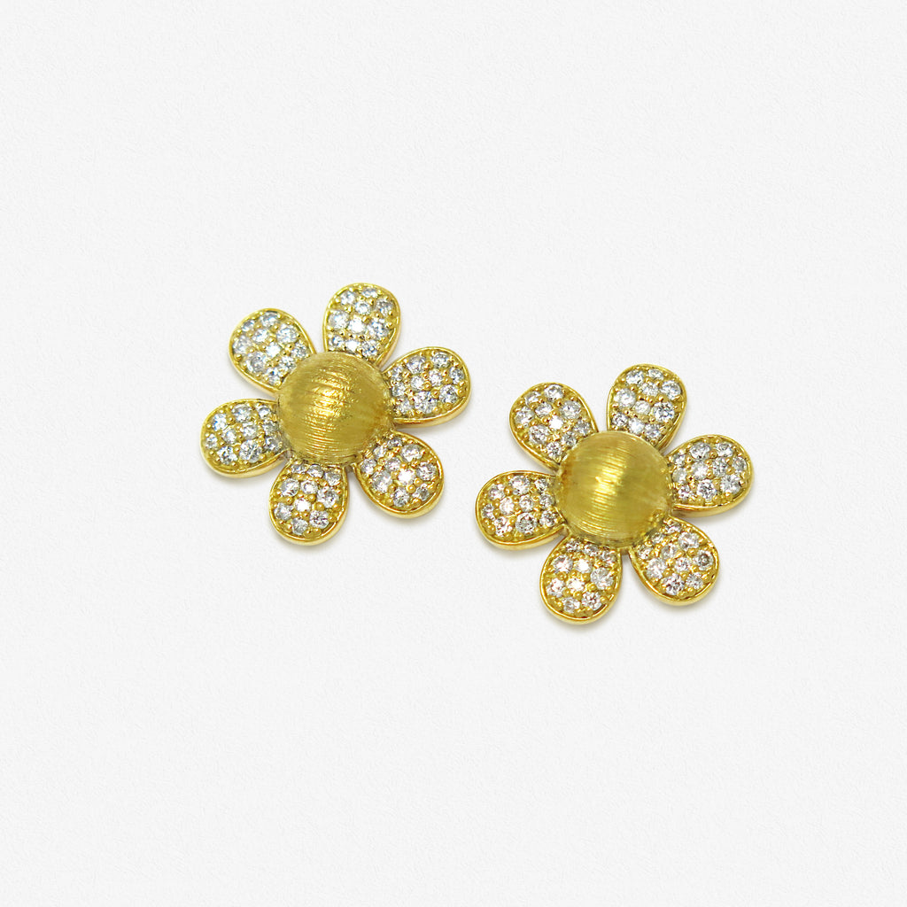 Diamond Daisy Earrings