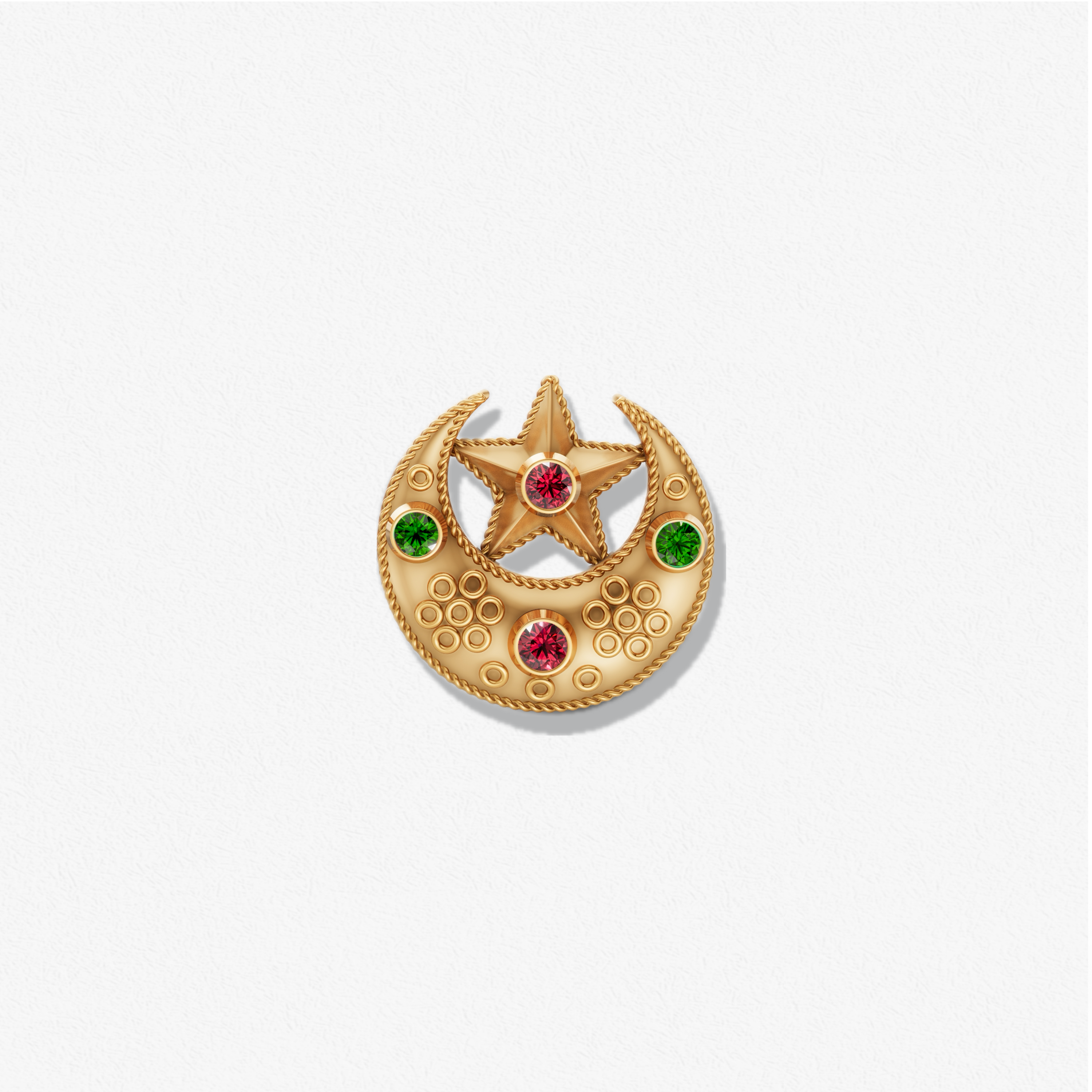 Halawiyat Studs "Crescent & Star"