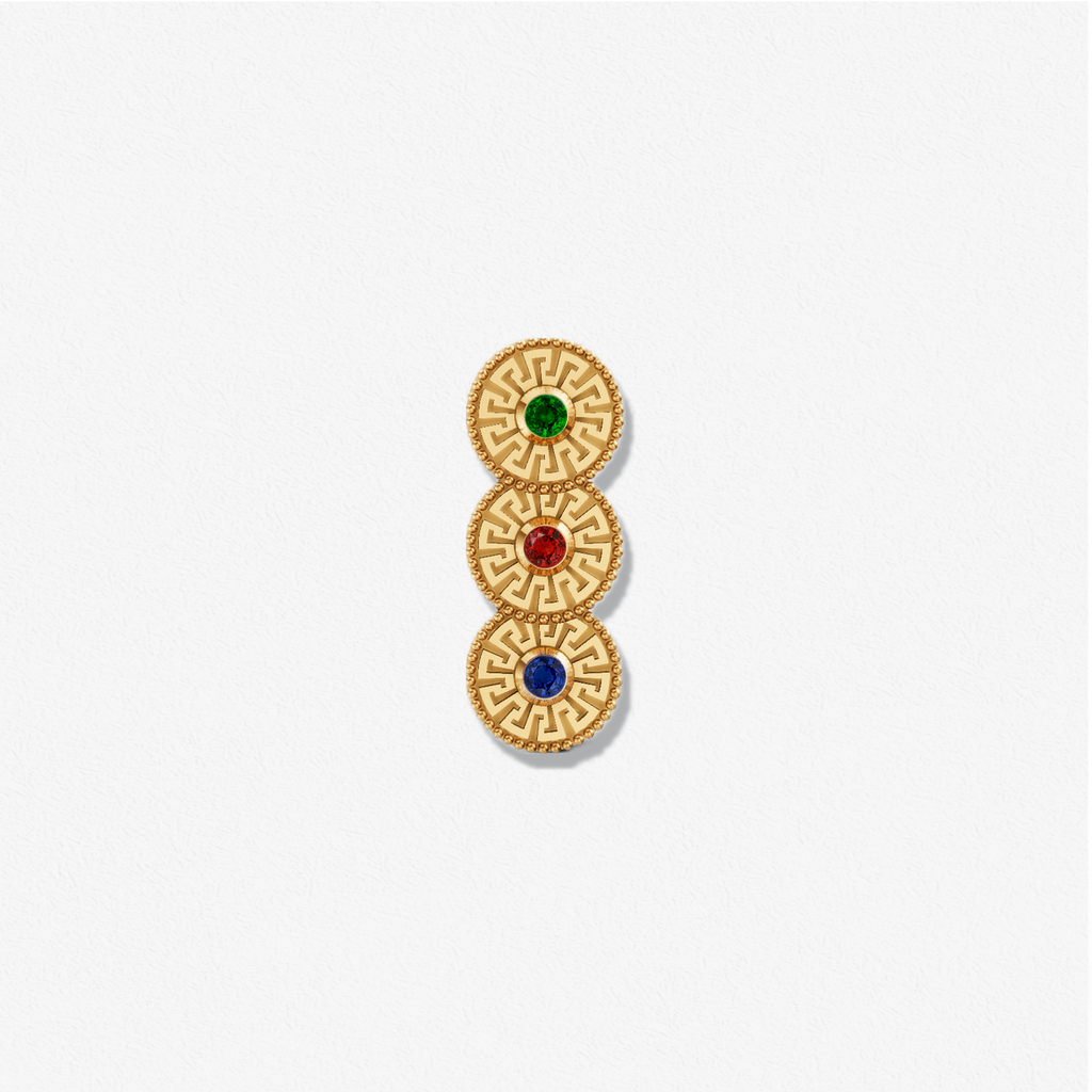 Halawiyat Studs "3-Circle Colored"