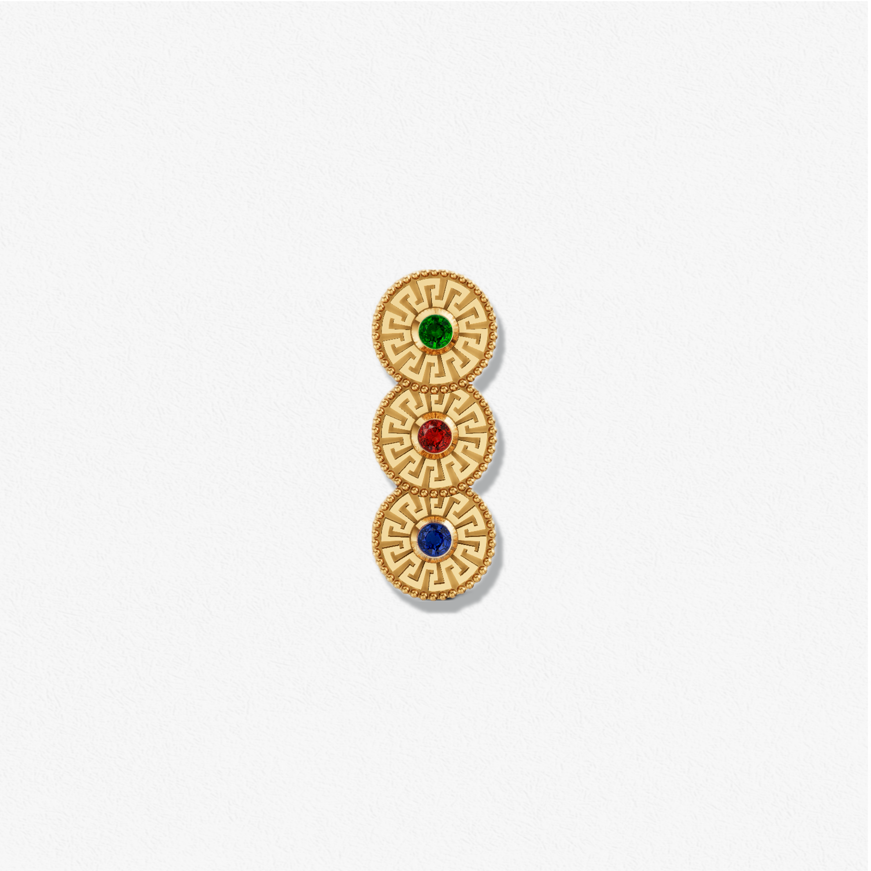 Halawiyat Studs "3-Circle Colored"