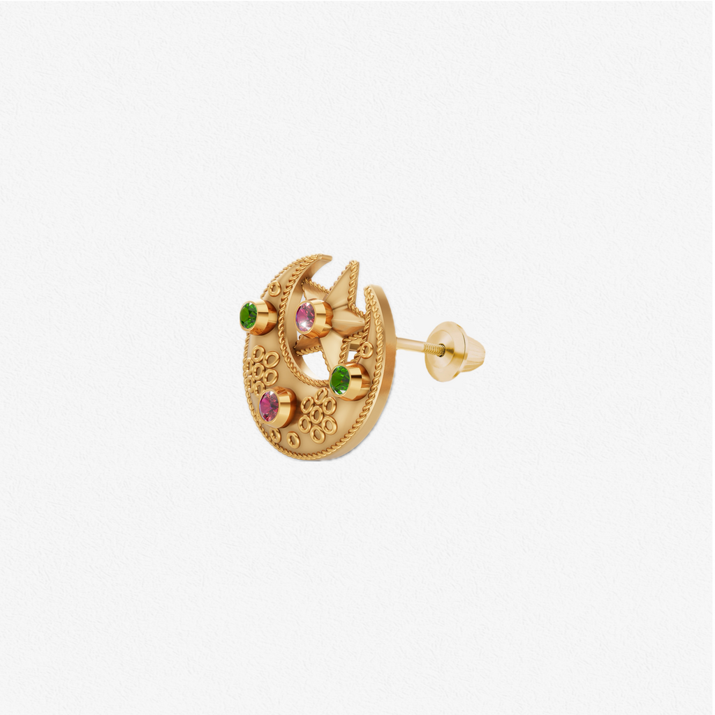 Halawiyat Studs "Crescent & Star"