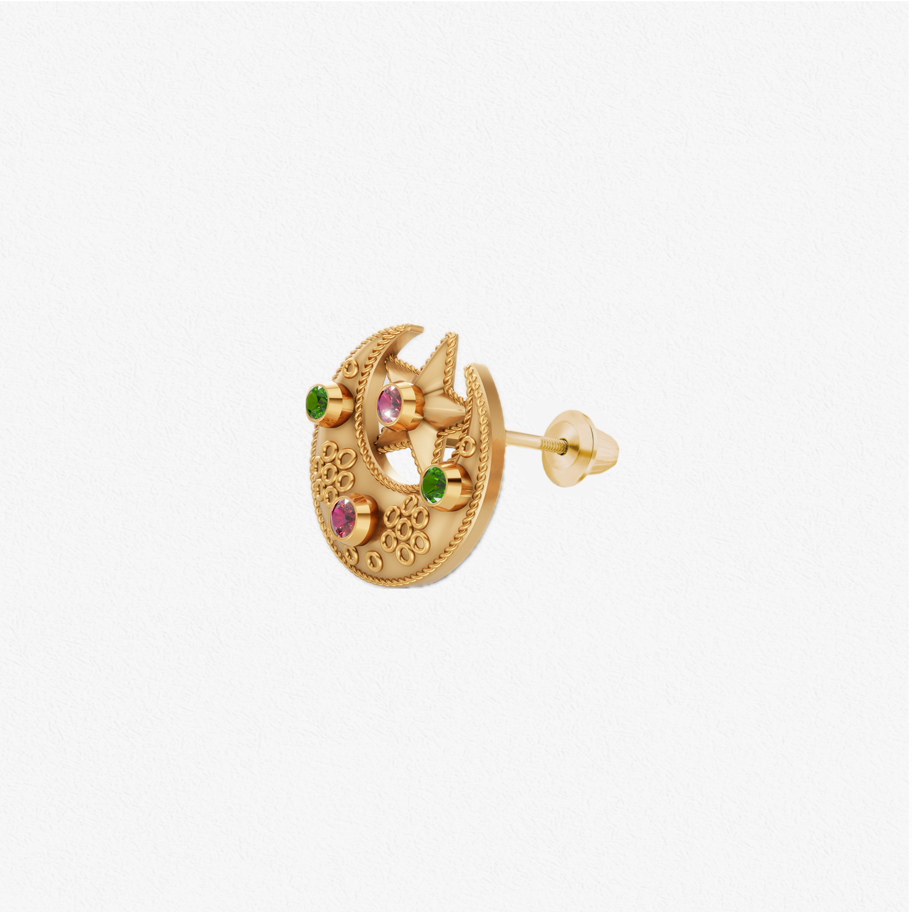 Halawiyat Studs "Crescent & Star"