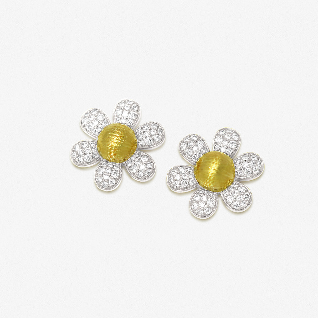 Diamond Daisy Earrings