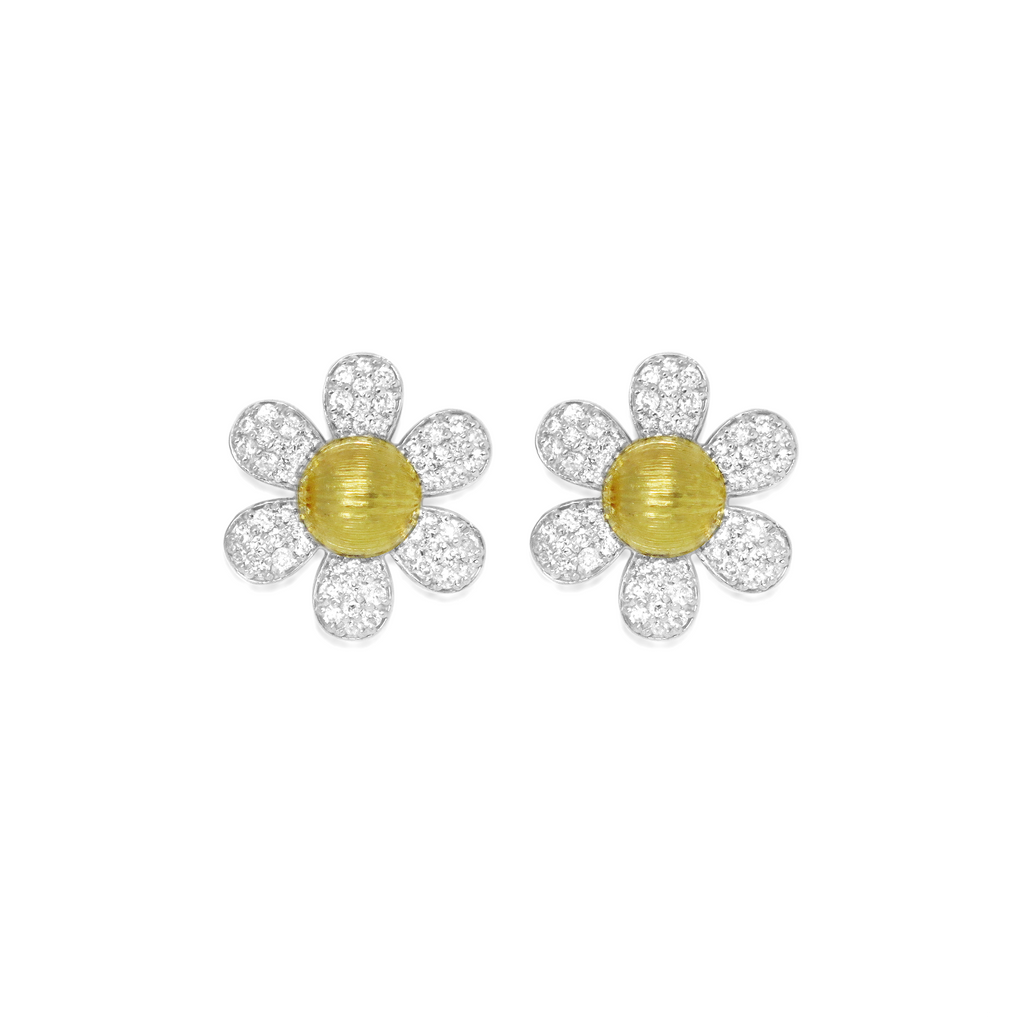 Diamond Daisy Earrings
