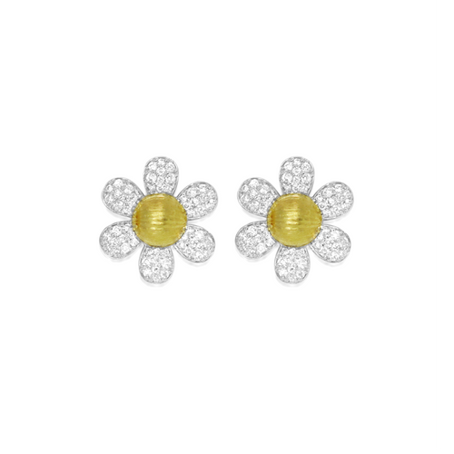 Diamond Daisy Earrings